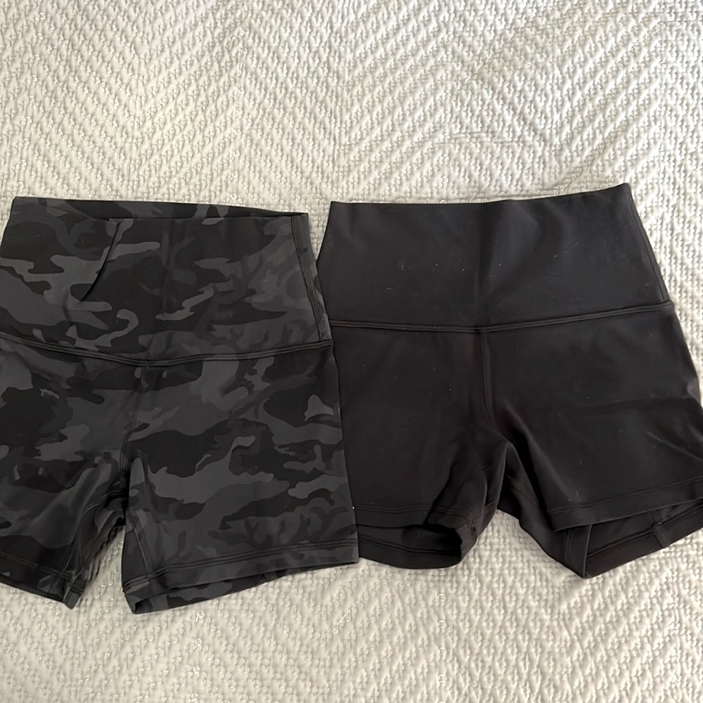 Lululemon align high rise 4” short, 2 pairs size 4